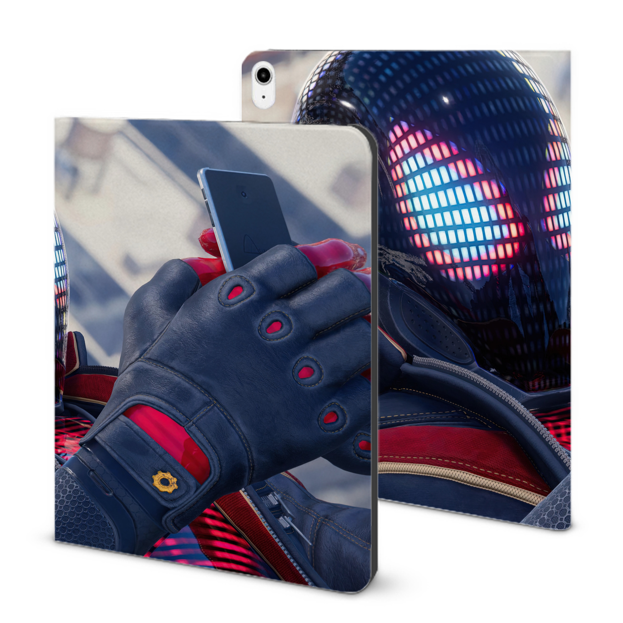 （画像用） Spider Man スパイダーマン IPadケース ペンホルダー付き ブックスタイルデザイン